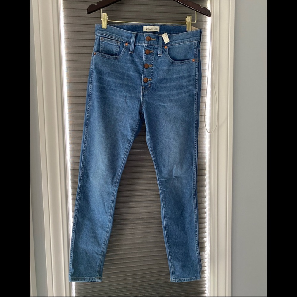 Madewell 10” High Rise Skinny Jeans in Tencel